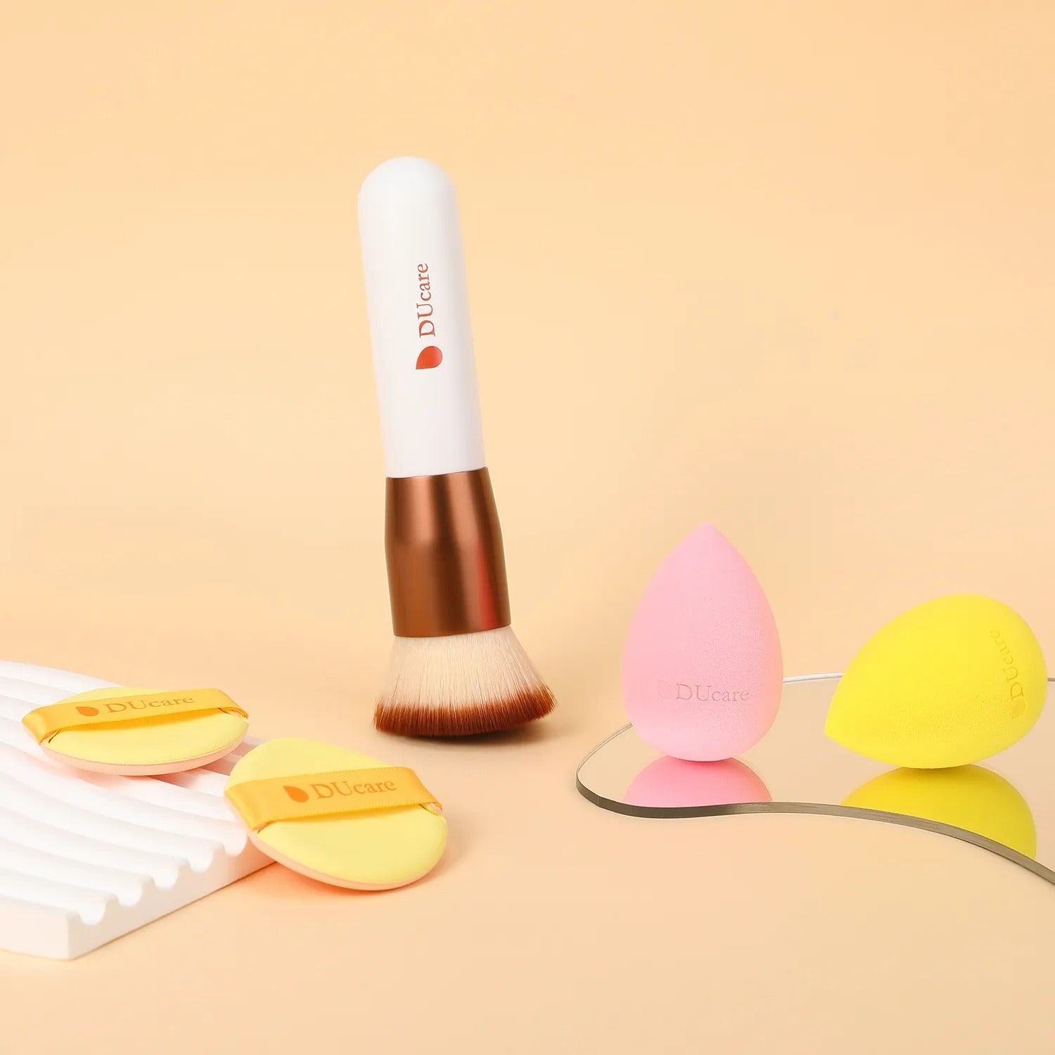 Single Kabuki Foundation Brush Makeup Sponge Set (5PC)