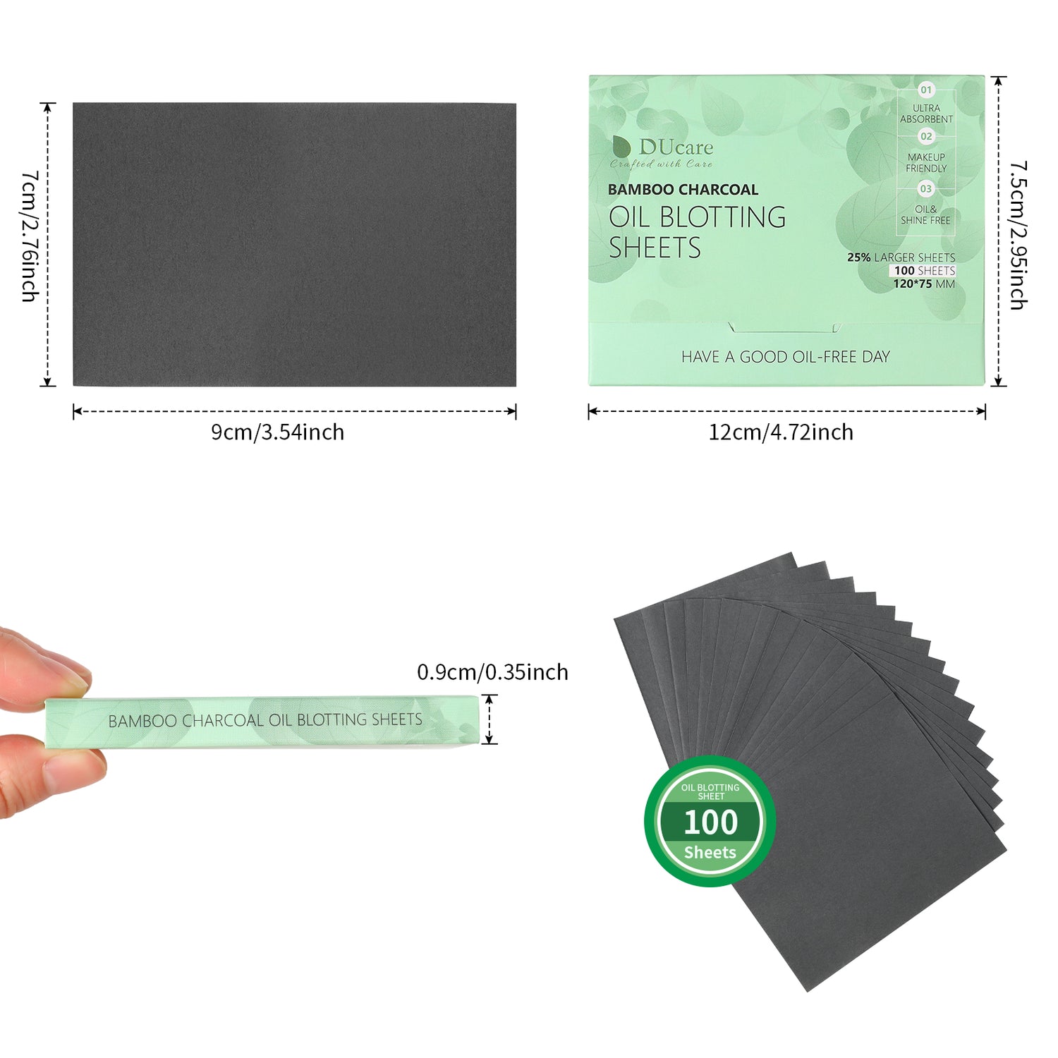 DUcare Bamboo Charcoal Oil Absorbing Sheets