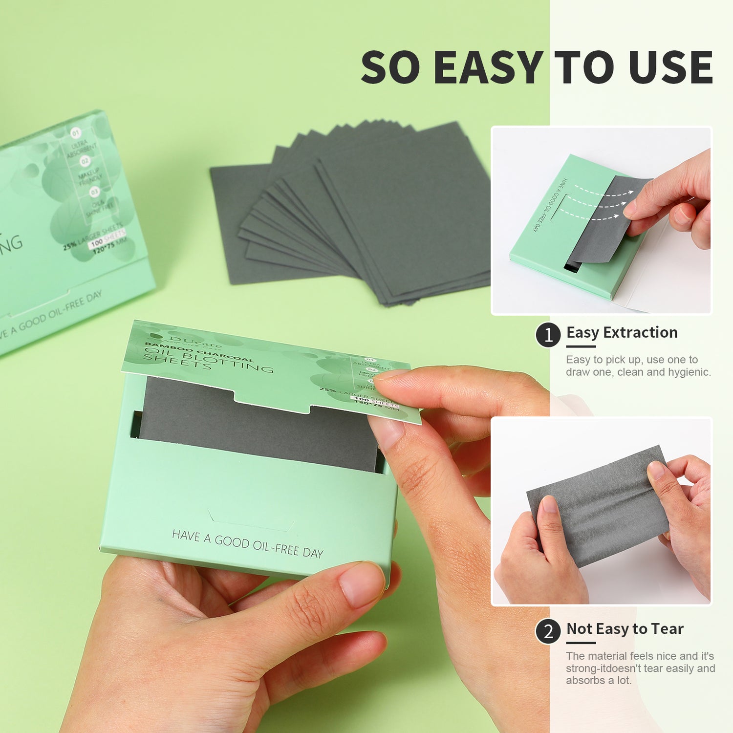 DUcare Bamboo Charcoal Oil Absorbing Sheets