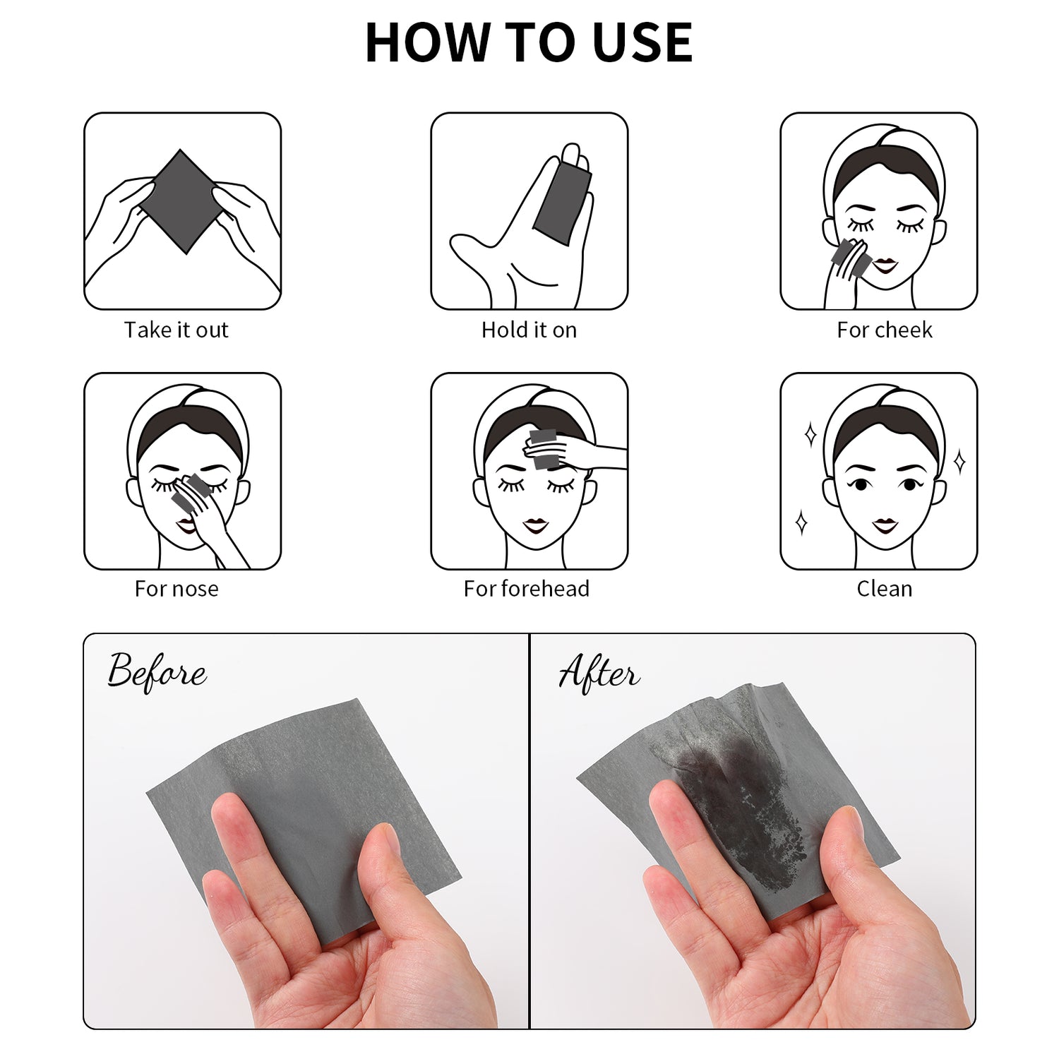 DUcare Bamboo Charcoal Oil Absorbing Sheets