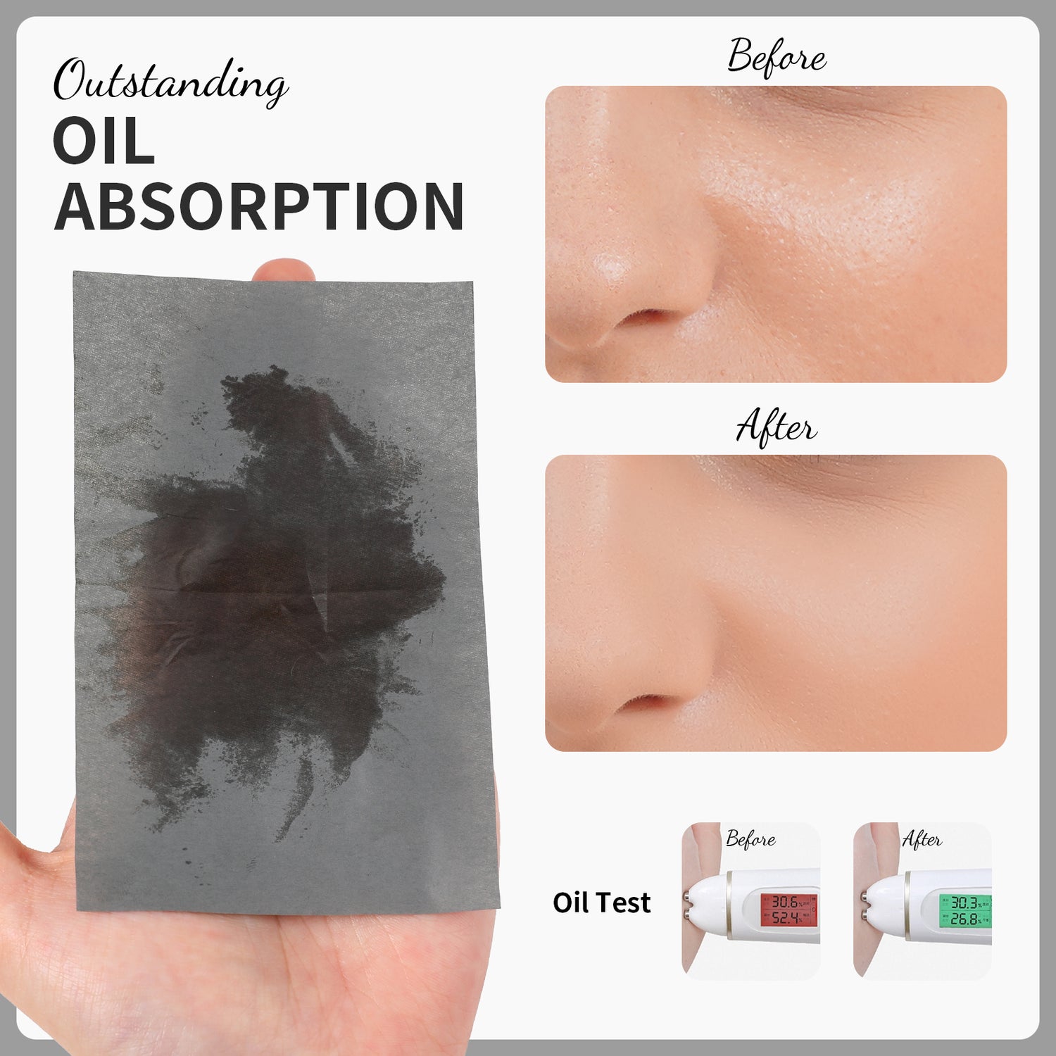 DUcare Bamboo Charcoal Oil Absorbing Sheets