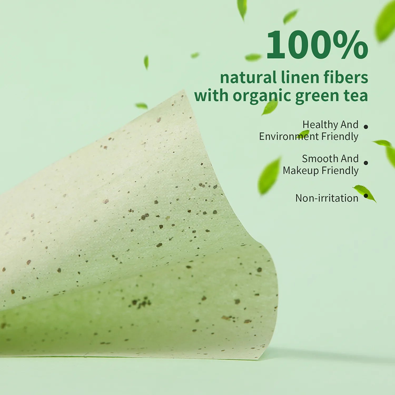 DUcare Green Tea Oil Absorbing Sheets with Portable Mirror Case & Makeup Puff