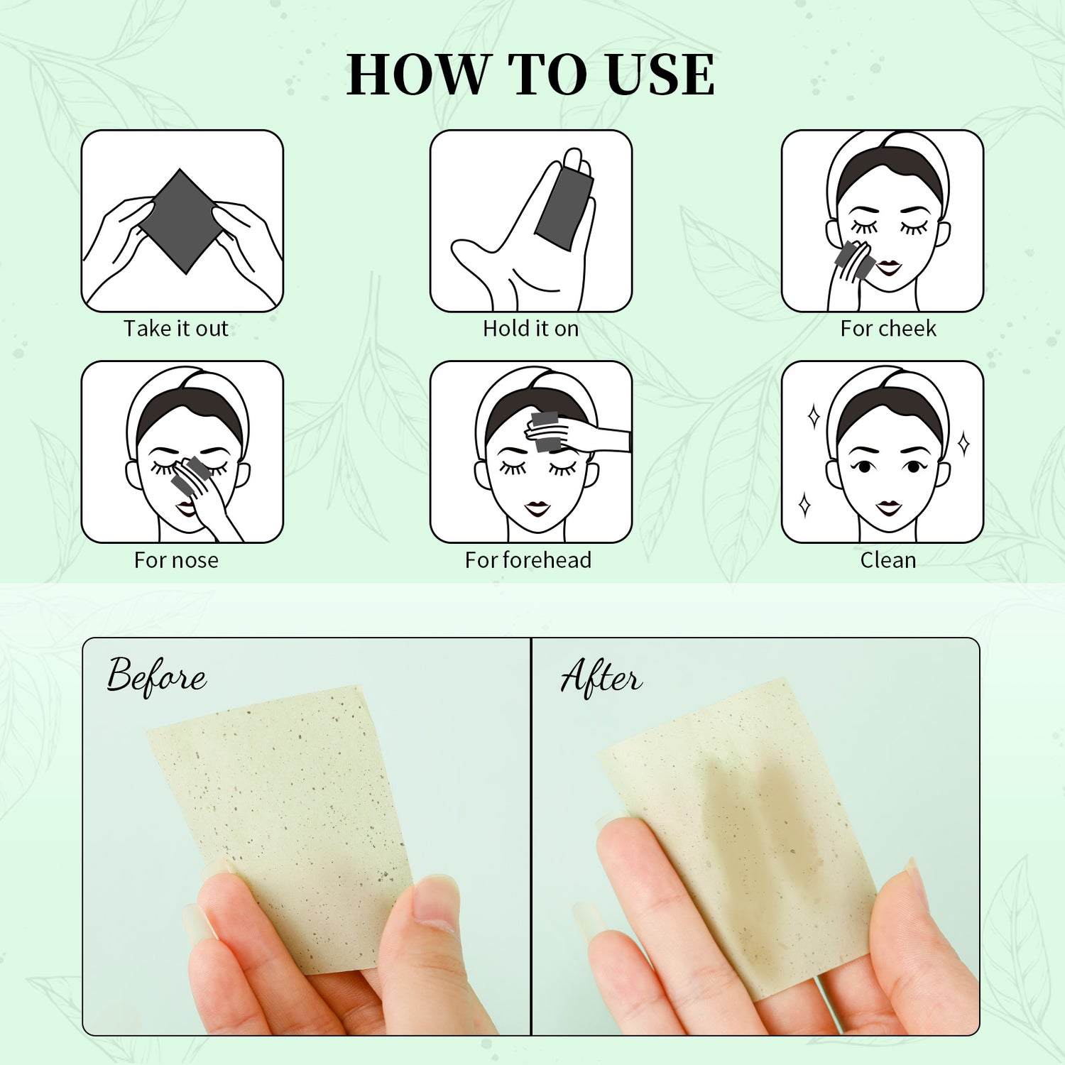 DUcare 4 Piece Green Tea Oil Absorbing Sheets