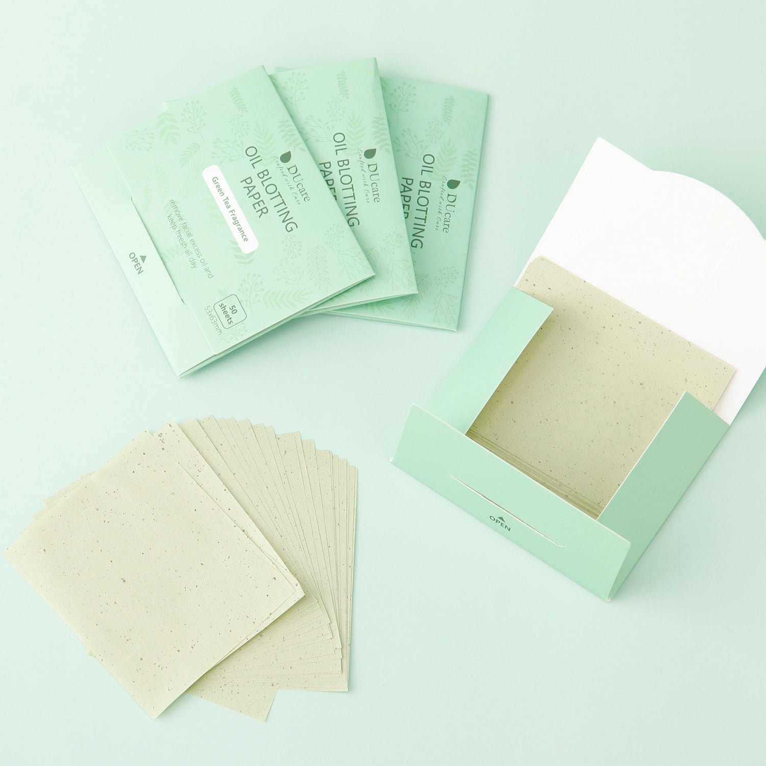 DUcare 4 Piece Green Tea Oil Absorbing Sheets