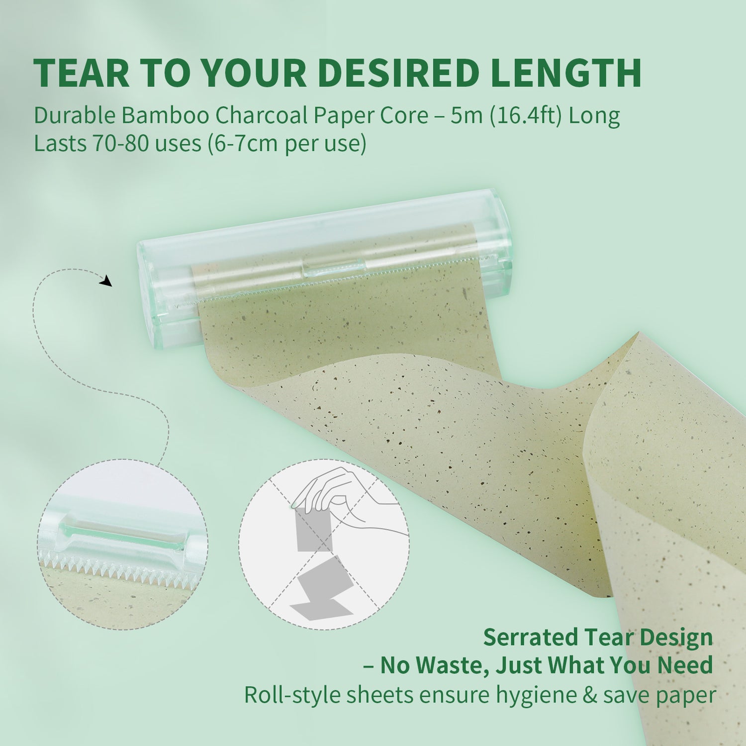 DUcare Green Tea Oil Blotting Sheets with Portable Mirror Case & Makeup Puff