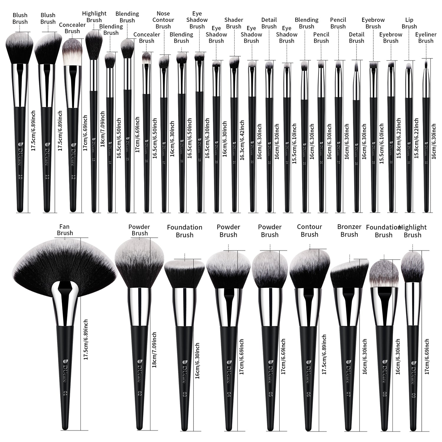 Panda Luxury Pro Artistry 31-Piece Face & Eye Brush Set