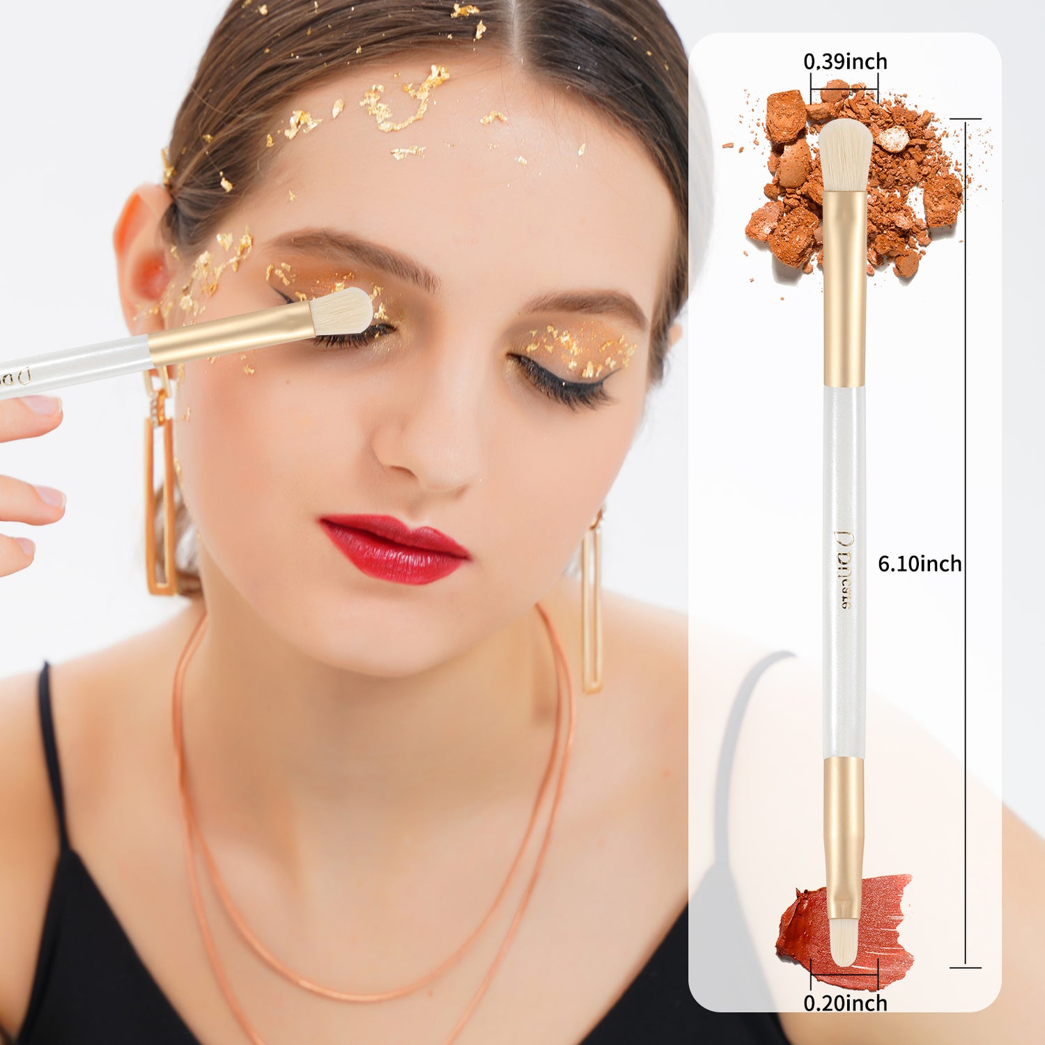 Platinum Eyeshadow Brush & Lip Brush