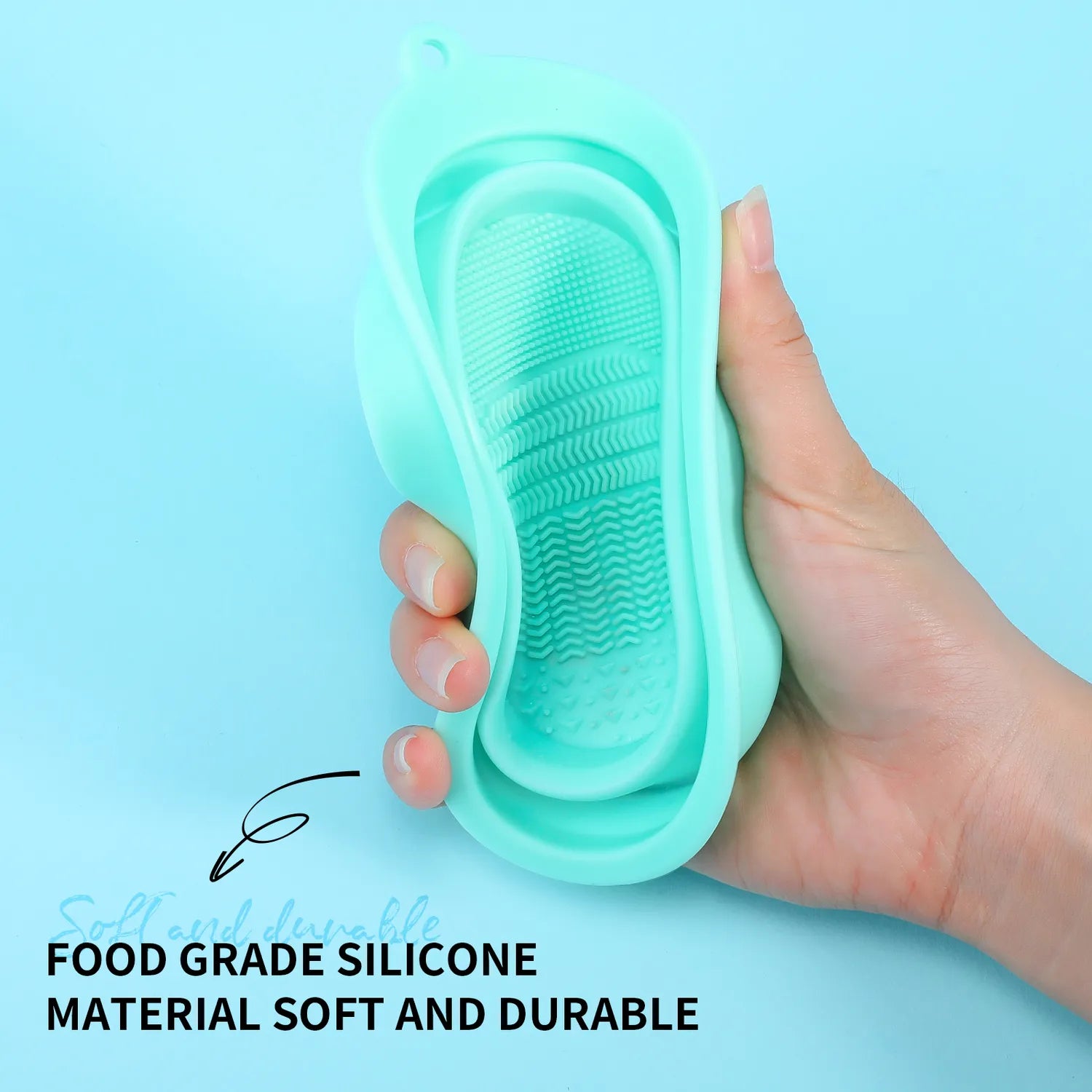 Silicone Foldable Makeup Brush Cleaning Bowl Mat