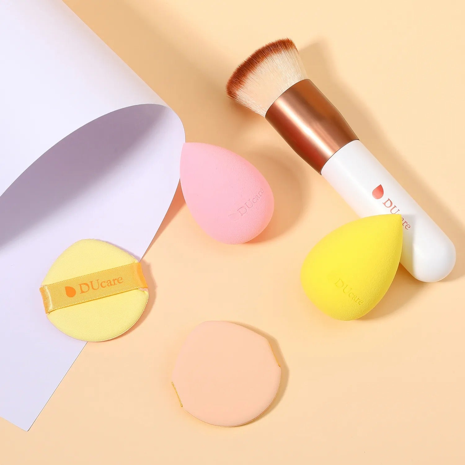 Single Kabuki Foundation Brush Makeup Sponge Set (5PC)