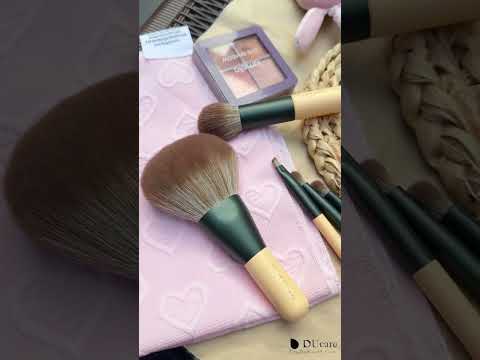 Lime Mojito Face & Eye Makeup Brush Set / Mini Travel Brush Set