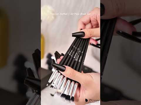 Ninja Face & Eye Makeup Brush Set in Black (32PC) | DUcare