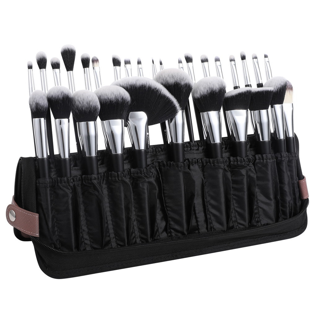 Chocolate Life 30 Holes Foldable Stand-up Makeup Brush Bag