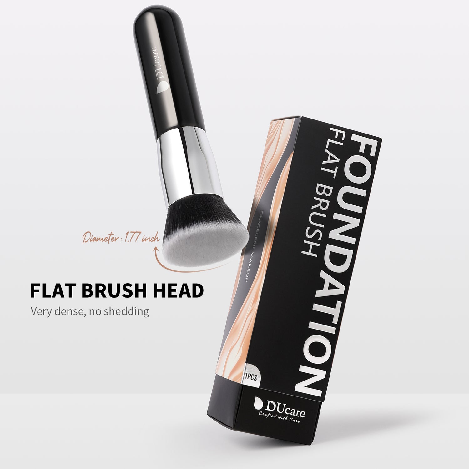 Currant---DUcare Flat Foundation Brush Single Pack