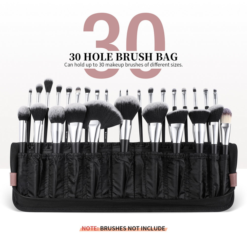 Chocolate Life 30 Holes Foldable Stand-up Makeup Brush Bag