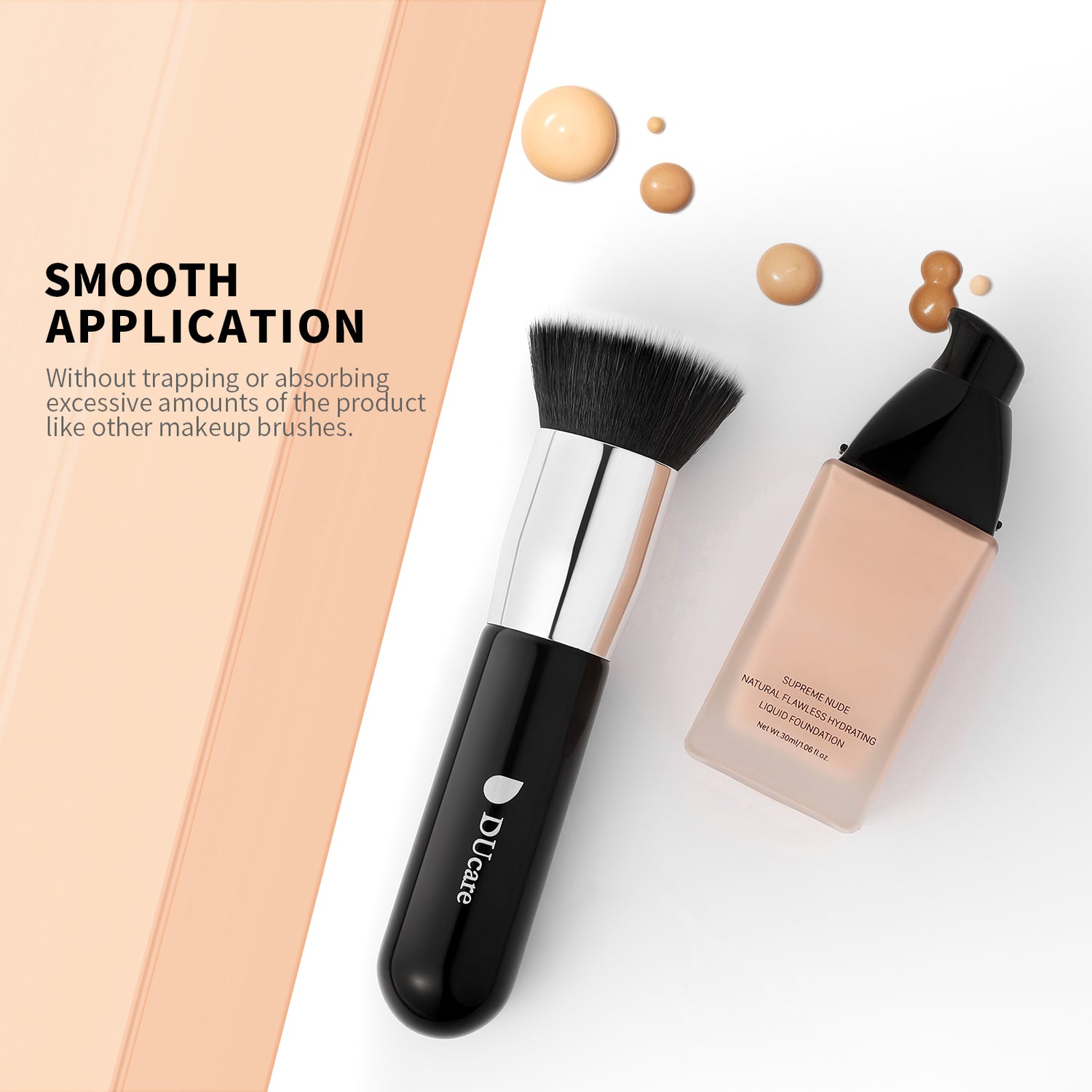 Currant---DUcare Flat Foundation Brush Single Pack