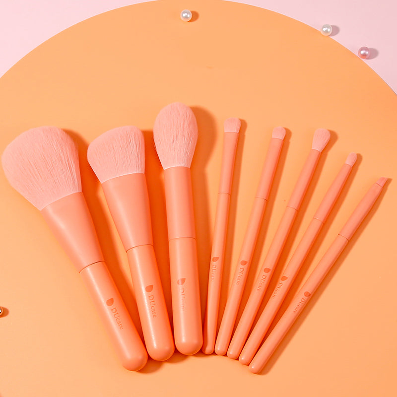 Kitten Cute Girls 8 Piece Face & Eye Travel Brush Set